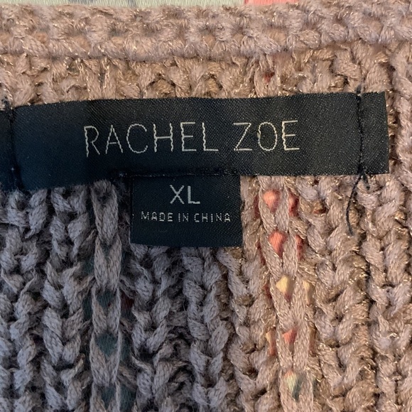Rachel Zoe Brown Cotton Mix Crew Fall Sweater Size XL - Picture 13 of 16